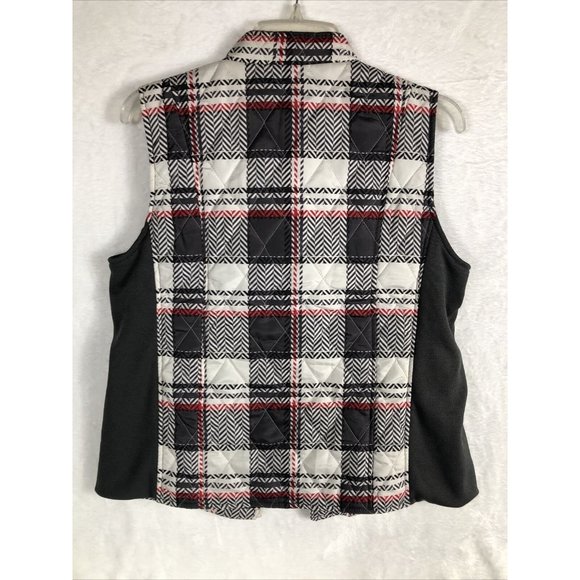 New Direction Woman's Plaid Adult Size Small Vest - Picture 8 of 8